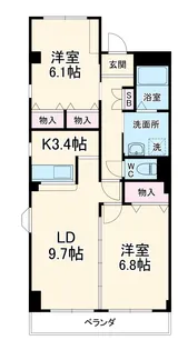 プランドール鎌倉台Ⅱ【1階】の間取り
