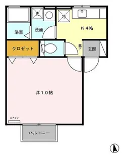 アクシス真鍋【2階】の間取り