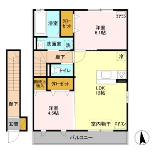 フォンテーヌⅢ【2階】の間取り
