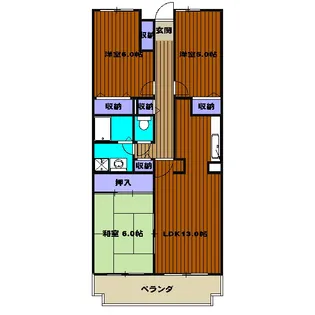 クレールメゾン【3階】の間取り