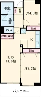 アクティ目黒駅前 1号棟【7階】の間取り