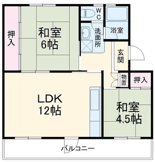 高洲三丁目団地【102号室】の間取り