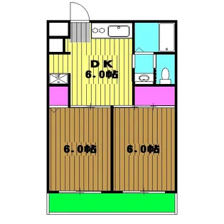 メゾン高草木【202号室】の間取り