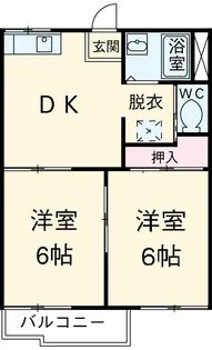 タウニィ山本【B-202号室】の間取り