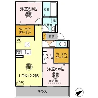 レンヌ【1階】の間取り
