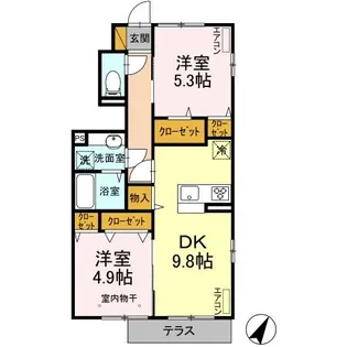 かえで Ⅱ【1階】の間取り