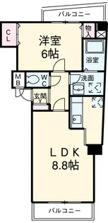 グリーン・ヒルズ【4階】の間取り