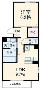 ローズコート鳴海【1階】の間取り