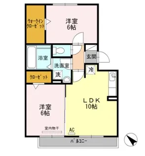ウイン【202号室】の間取り