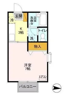 フローラ春日【2階】の間取り