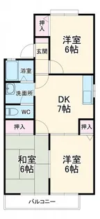 ヴィラサンテーヌ【202号室】の間取り