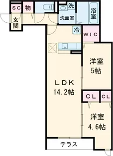 セジュール西台7【1階】の間取り