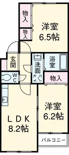 ネイステージA【2階】の間取り