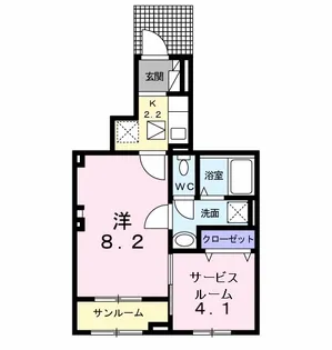 ヴァン ベール【1階】の間取り