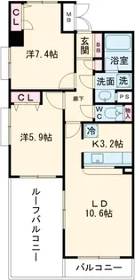ファミール中野【2階】の間取り