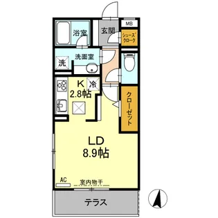 グランツ八瑞仙【2階】の間取り