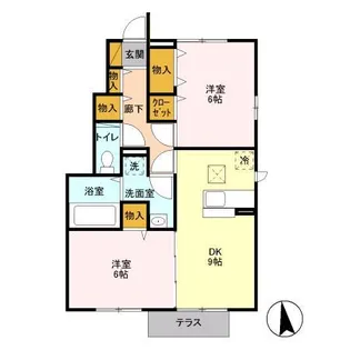 アクアパーム C【1階】の間取り