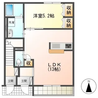 リッツパークC【1階】の間取り