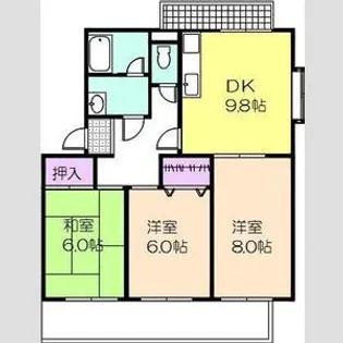 サンロイヤル【201号室】の間取り
