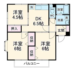 オークハイツ西所沢Ⅰ【201号室】の間取り