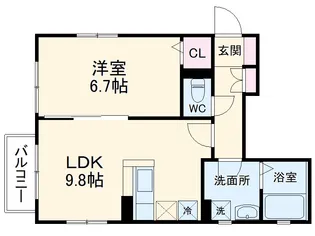 ボヌール新横浜【1階】の間取り