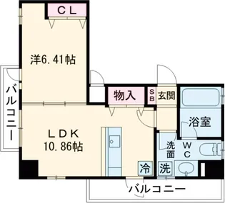 CITY SPIRE 上池台【5階】の間取り