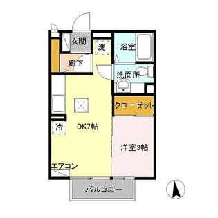 セジュール南成瀬Ⅰ【1階】の間取り
