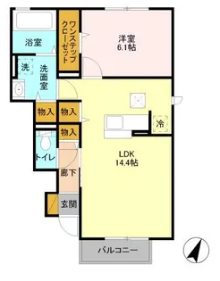 コンフォール千現Ⅱ A【1階】の間取り