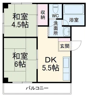 森田コーポ【1階】の間取り