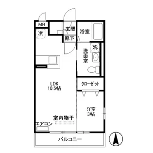 グロース小山【2階】の間取り