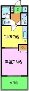 フジパレス貝塚半田Ⅱ番館【105号室】の間取り
