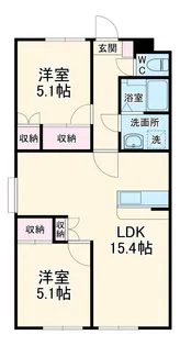 ファミール若草【3階】の間取り