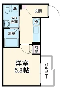 ヴィラベイルーム本厚木【1階】の間取り