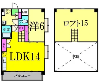 アーク松の木通り【605号室】の間取り