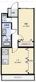 プログレスアサダ瓦町【7階】の間取り