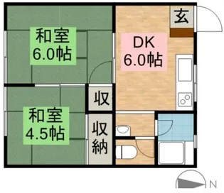 メゾンあずさ【2-C号室】の間取り