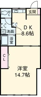 パラシオ美合【301号室】の間取り