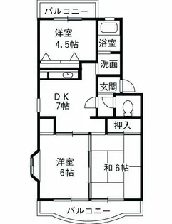 ウエストコート【101号室】の間取り