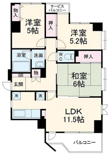 ソレアード国府津【1階】の間取り