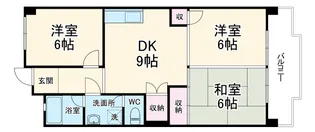 酒井マンション B棟【402号室】の間取り
