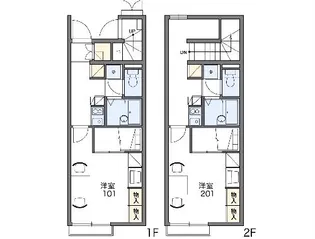 レオパレスメルズ【201号室】の間取り