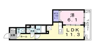 ベルフラワー恋ヶ窪【1階】の間取り
