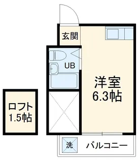 ベルポアン新丸子【206号室】の間取り