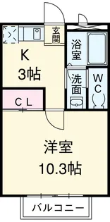 カーサセレーノ【202号室】の間取り