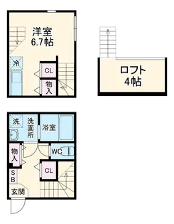ハーモニーテラス野並Ⅲ【1階】の間取り