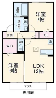 サンフルール【1階】の間取り