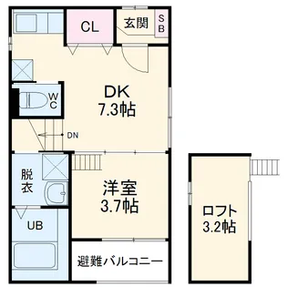 ハーモニーテラス野並Ⅴ【2階】の間取り