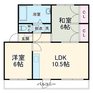 下麻生住宅1号棟【4階】の間取り