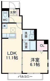 シュエットメゾン【101号室】の間取り