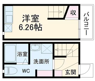アースクエイク浦里【1階】の間取り